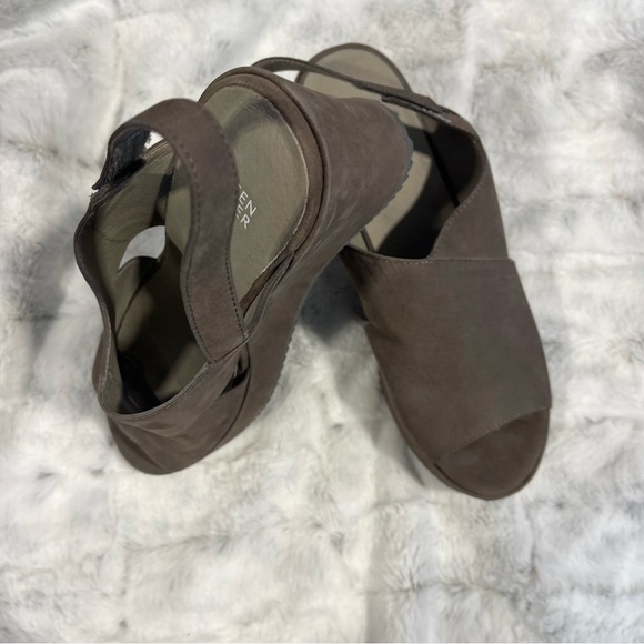 Eileen Fisher Dark gray Wedge Sandals women’s size 10 - Picture 6 of 10